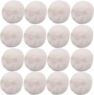 16pcs DIY Pom Pom Keychain Faux Rabbit Fur Ball Key Ring for hat Phone Tag, Handbag Charm