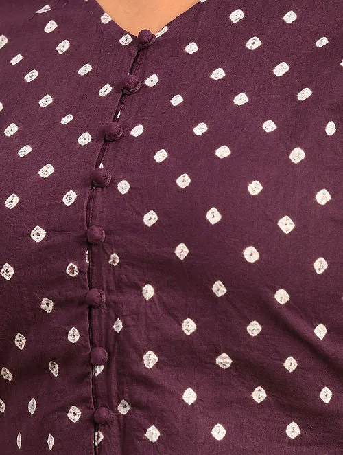 Brown Bandhani Cotton Blouse