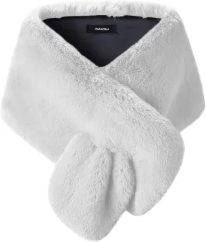 Caracilia Women Luxury Faux Fur Coat Jackets Wrap Cape Shawl for Wedding Party
