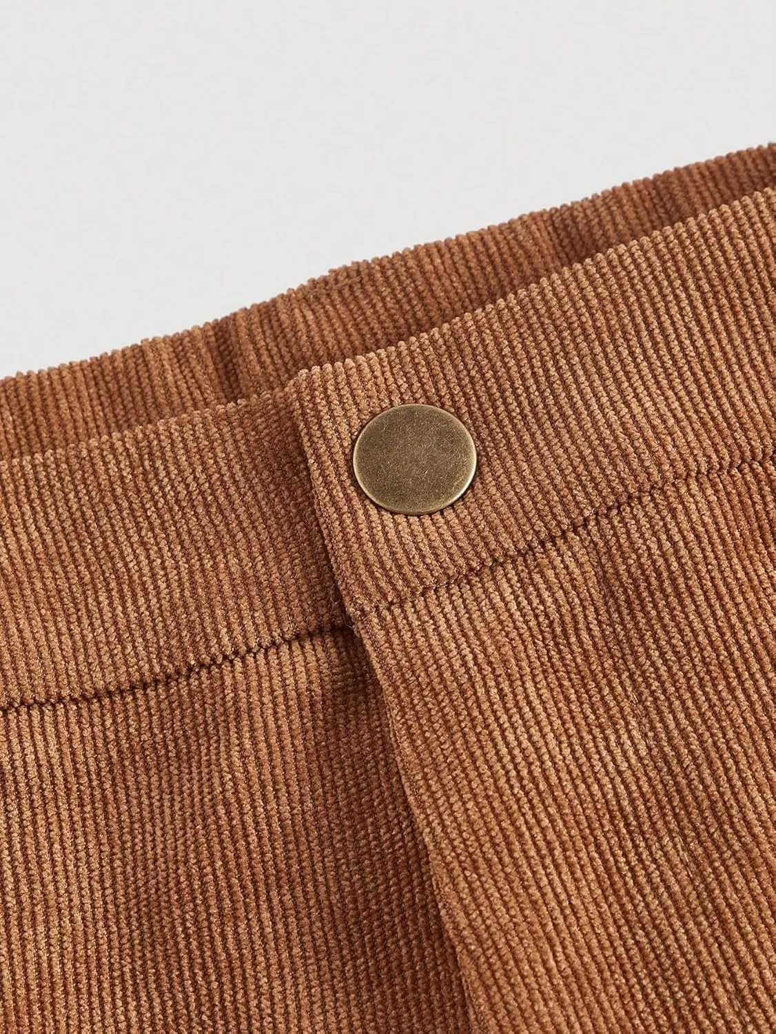 Floerns Women's Hight Waist Corduroy Velvet Slant Pocket Wide Leg Pants