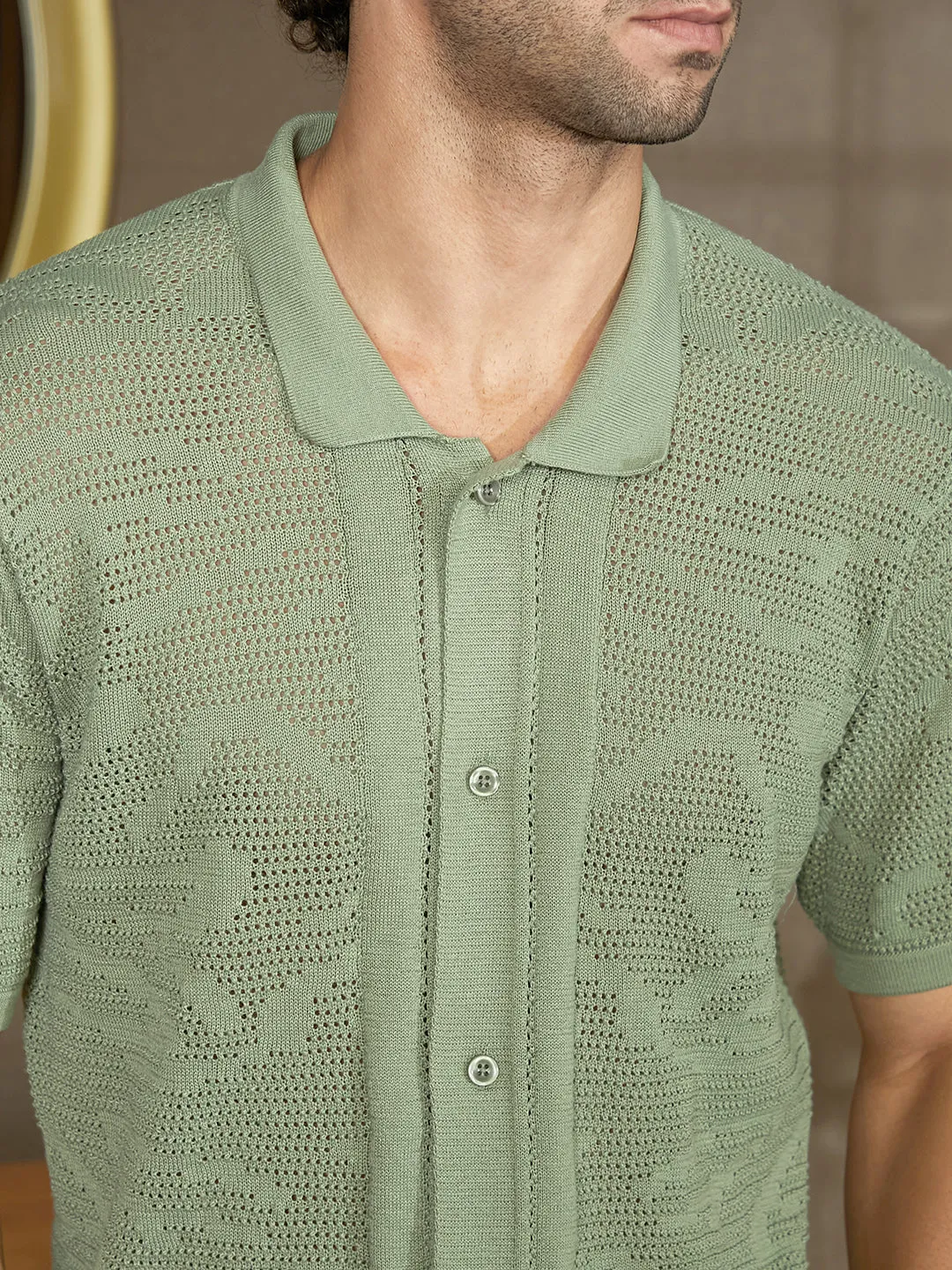 Fluid-Knit Polo Shirt