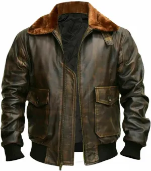 G1 Military RAF Aviator WWII Pilot Bomber Jacket for Men - Men's Original Lambskin Bomber Jacket