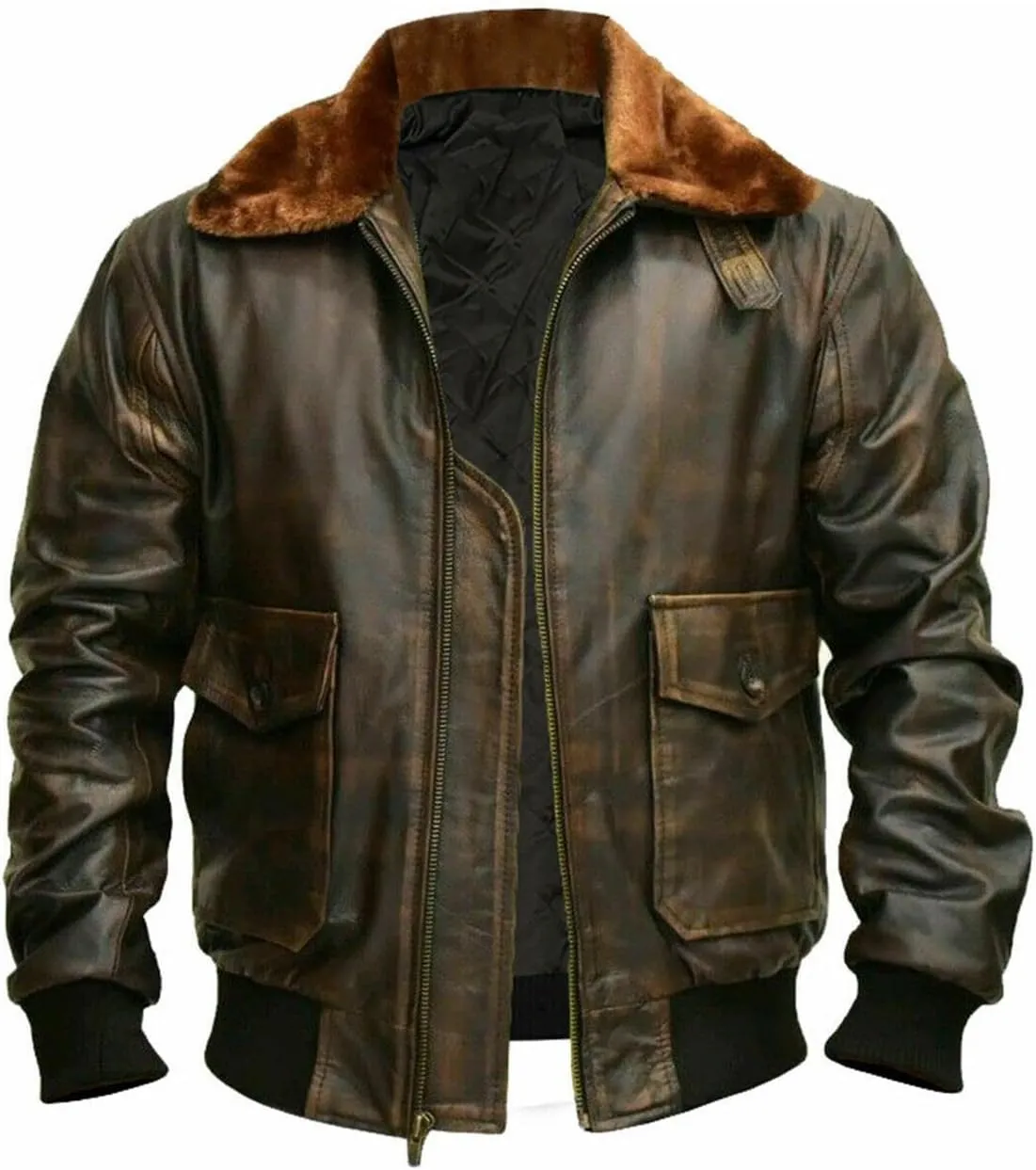 G1 Military RAF Aviator WWII Pilot Bomber Jacket for Men - Men's Original Lambskin Bomber Jacket
