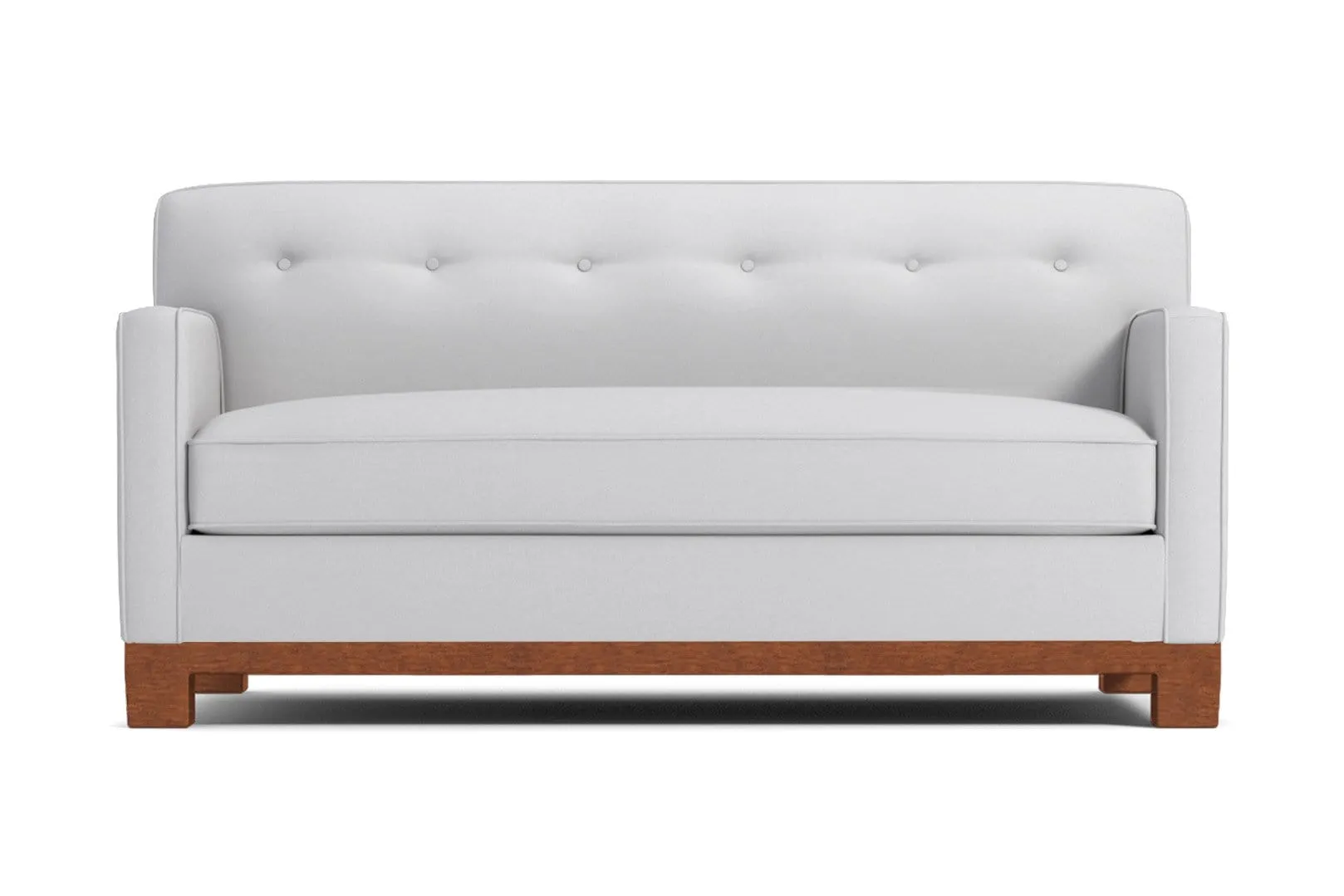 Harrison Ave Twin Size Sleeper Sofa Bed :: Leg Finish: Pecan / Sleeper Option: Memory Foam Mattress