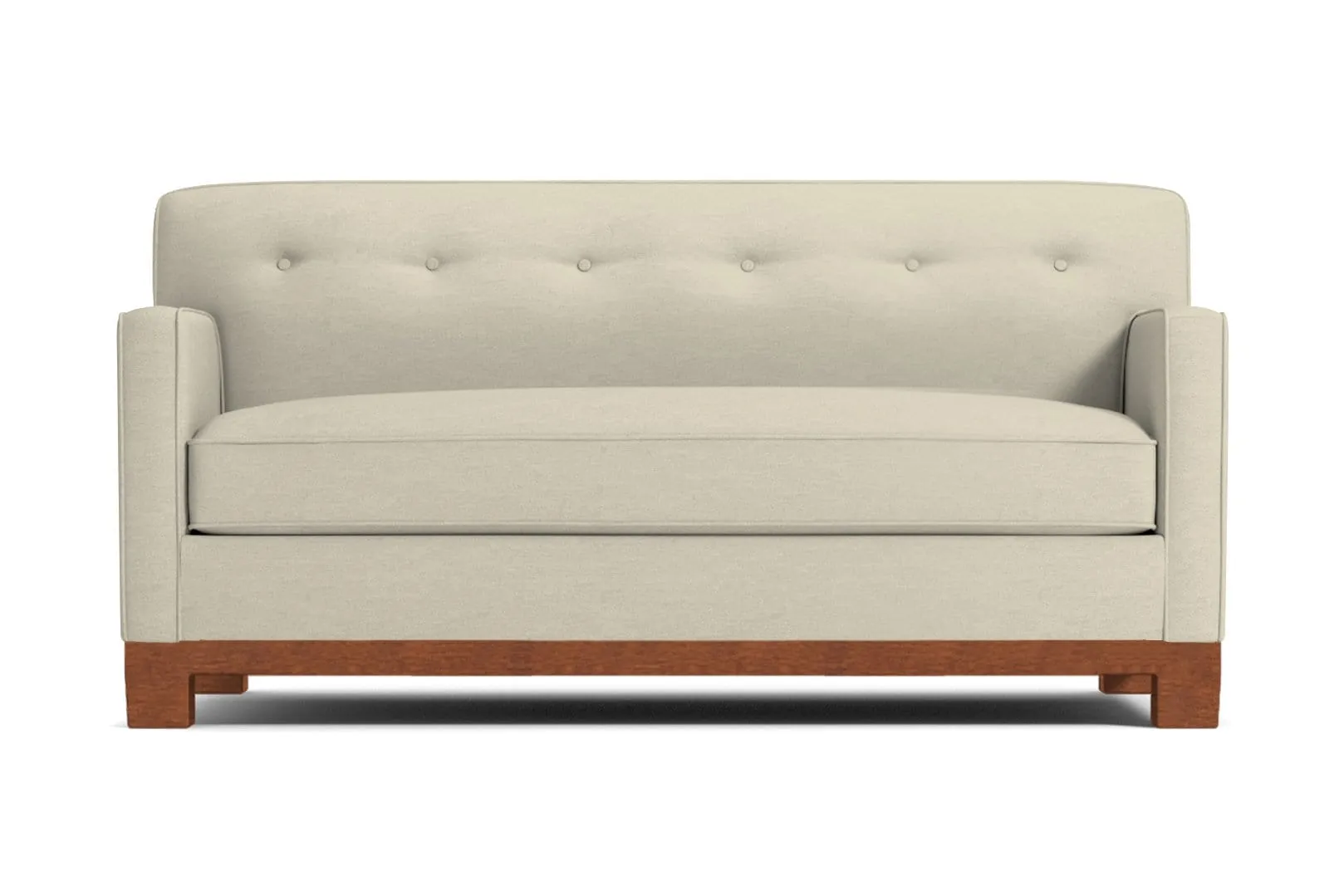 Harrison Ave Twin Size Sleeper Sofa Bed :: Leg Finish: Pecan / Sleeper Option: Memory Foam Mattress