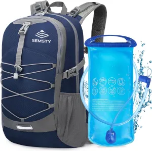 Hiking Backpack with 2L Water Bladder, Hiking Water Backpack with Rain Cover, Insulated Hydration Backpack for Cycling