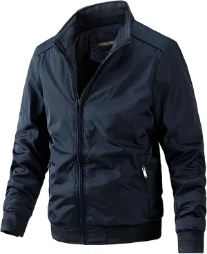 JEsilunmaMY Men's Outdoor Cotton Bomber Jacket Full Zip Windproof Windbreaker Military Jackets Warm Winter Padded Coats