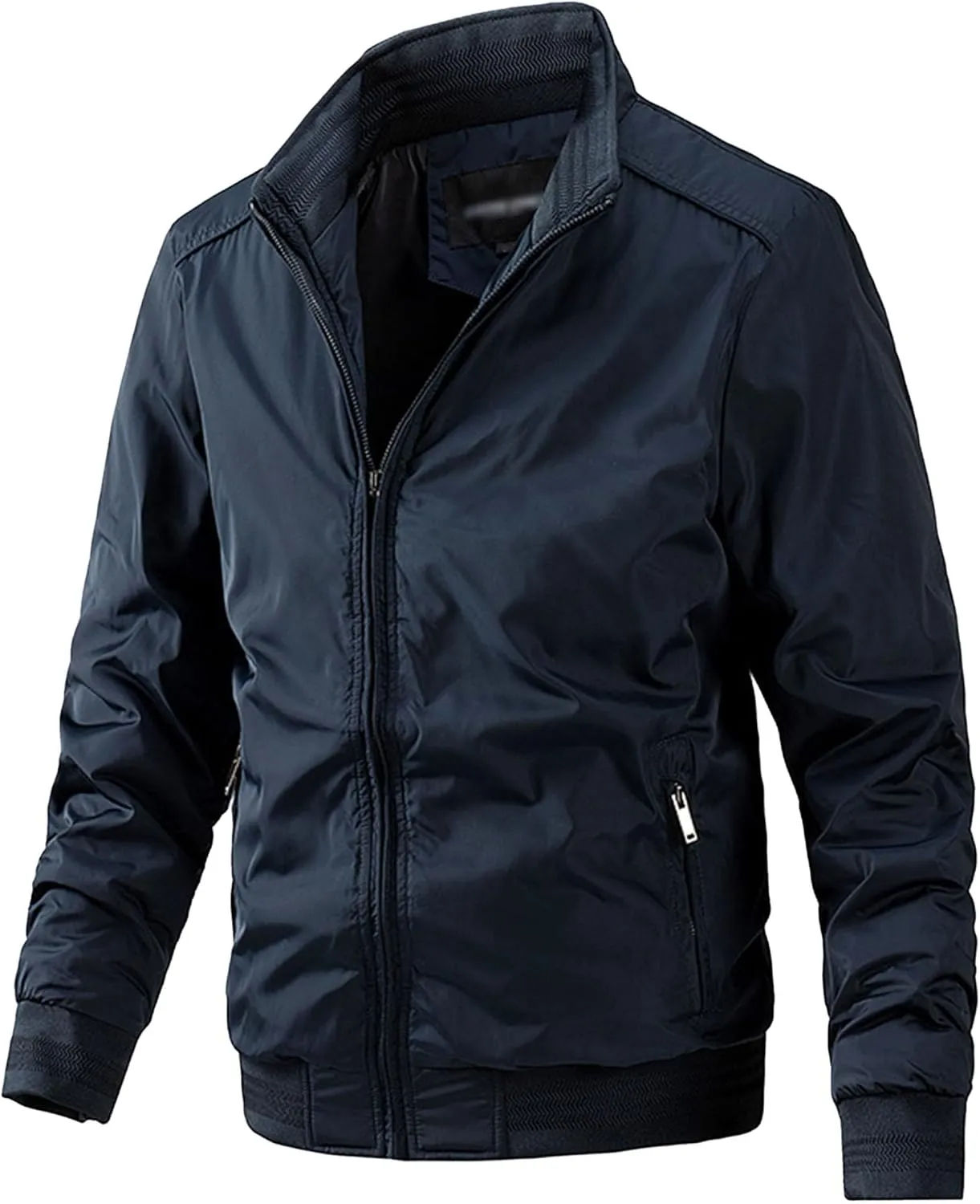 JEsilunmaMY Men's Outdoor Cotton Bomber Jacket Full Zip Windproof Windbreaker Military Jackets Warm Winter Padded Coats