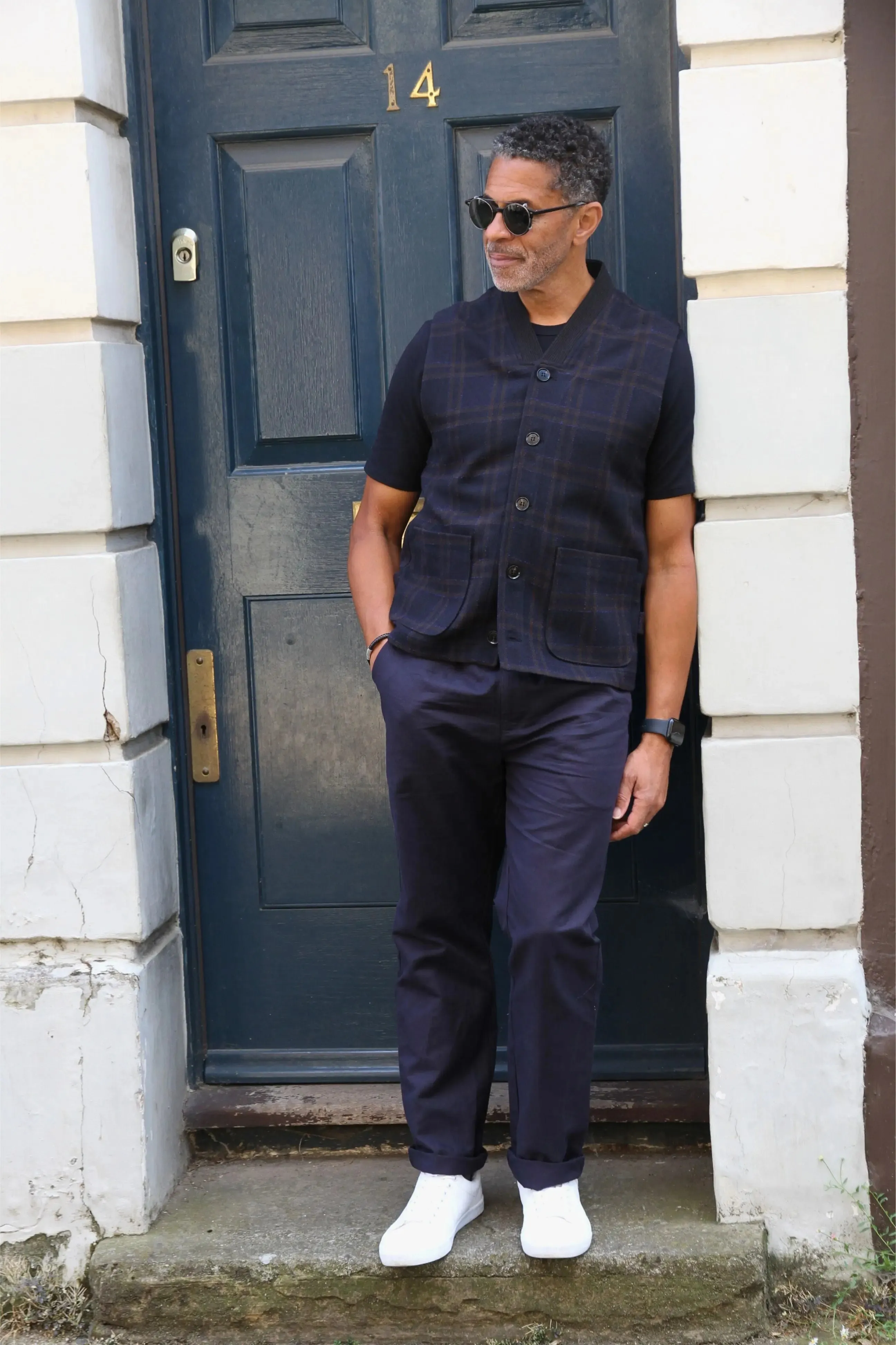 Liddy Waistcoat - Navy Check
