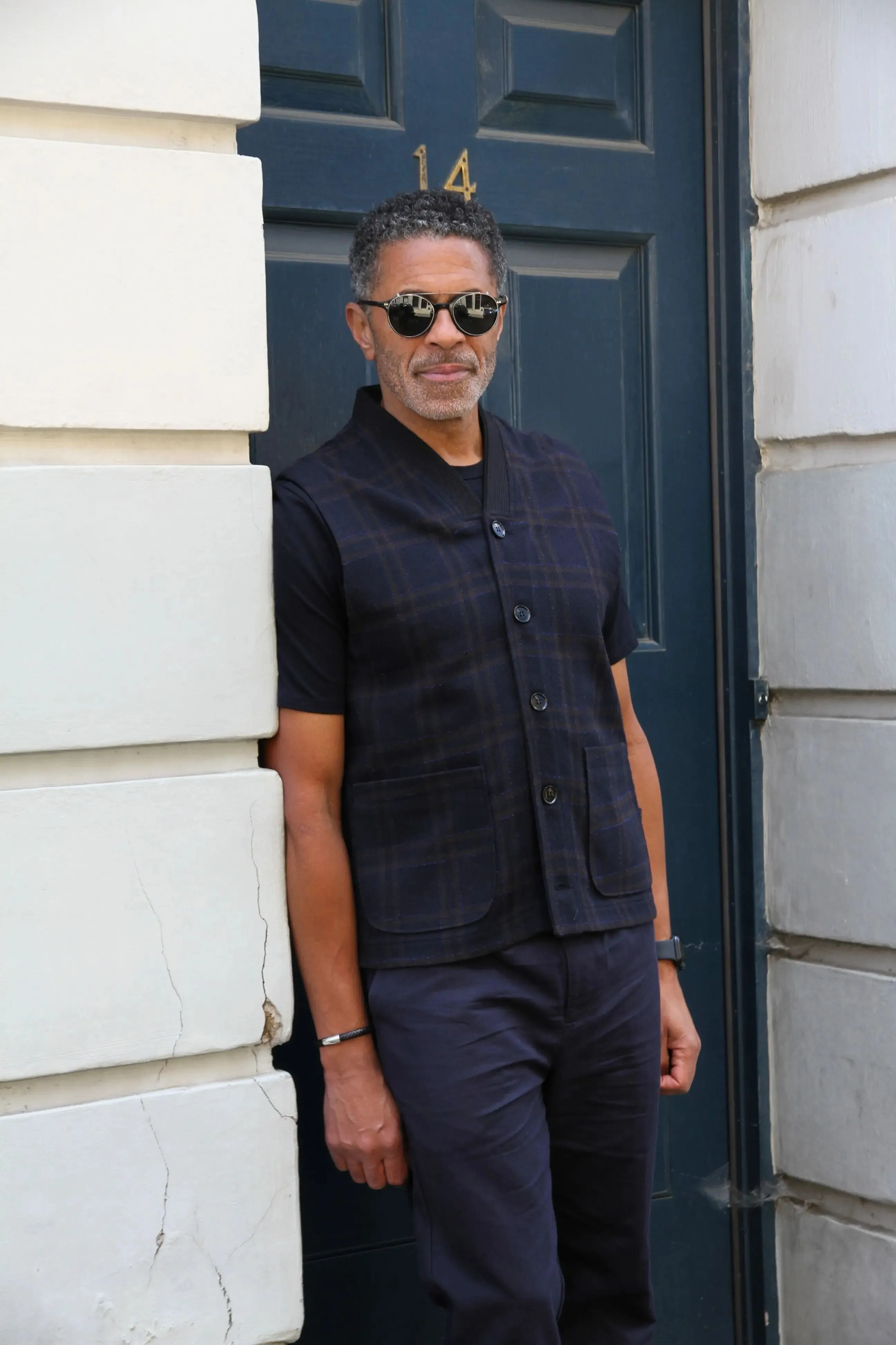 Liddy Waistcoat - Navy Check