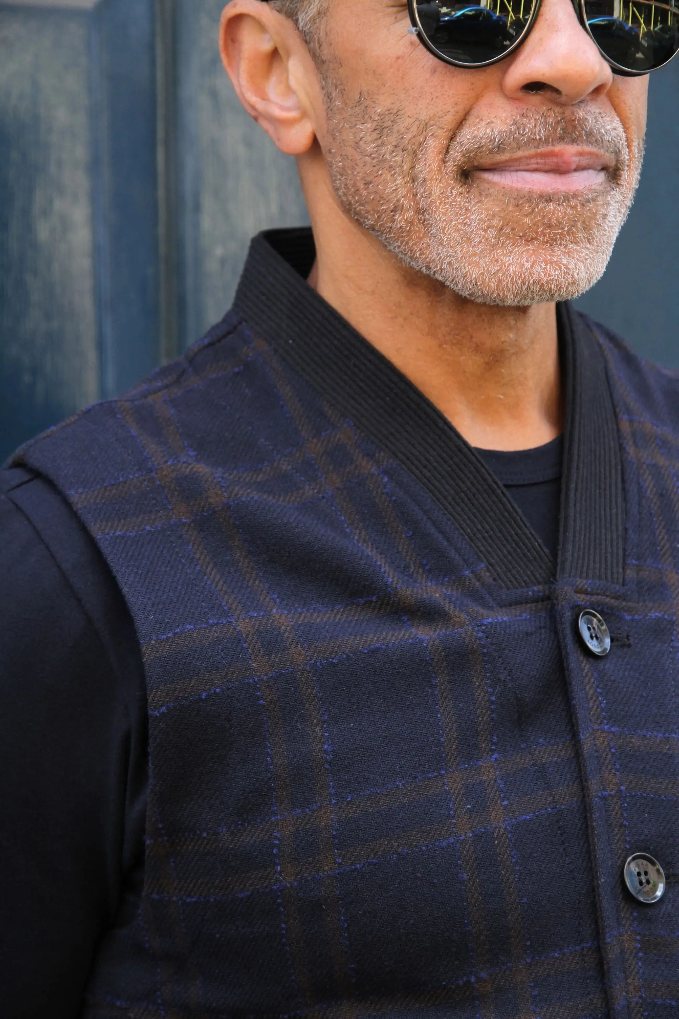 Liddy Waistcoat - Navy Check