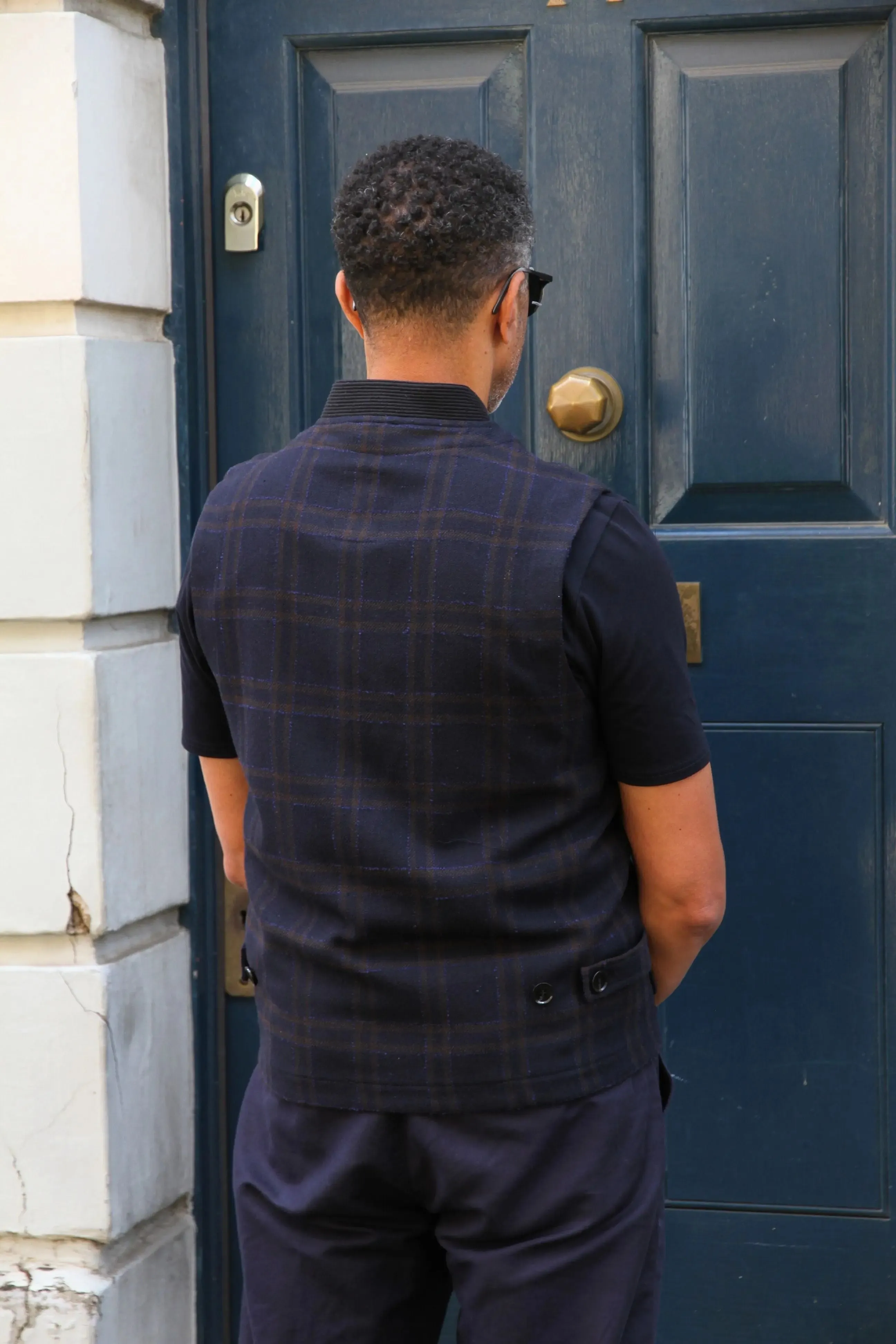 Liddy Waistcoat - Navy Check