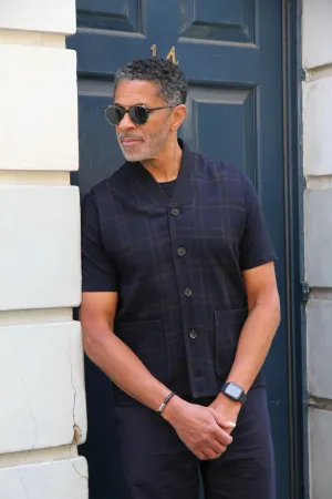 Liddy Waistcoat - Navy Check