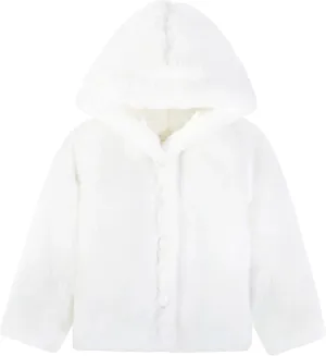 Lilax Girls Cozy Hooded Winter Faux Fur Jacket Coat