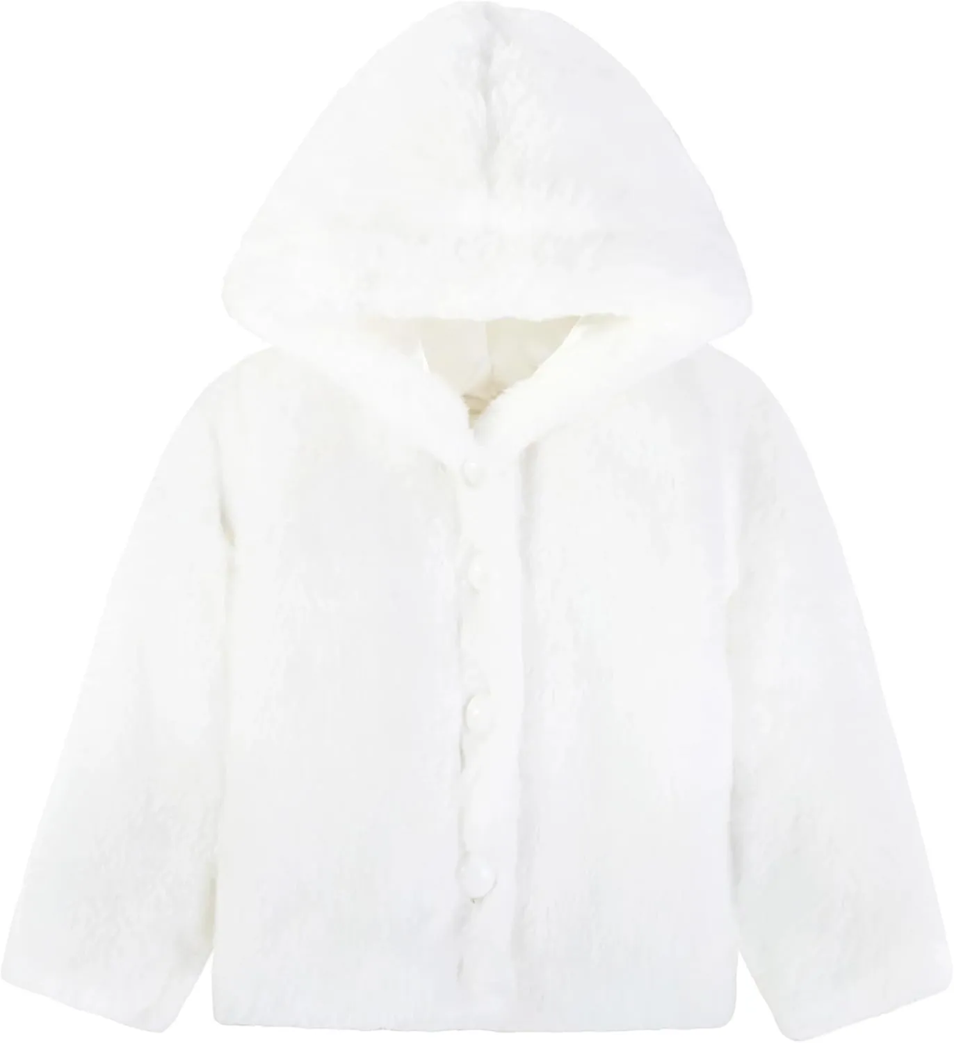 Lilax Girls Cozy Hooded Winter Faux Fur Jacket Coat