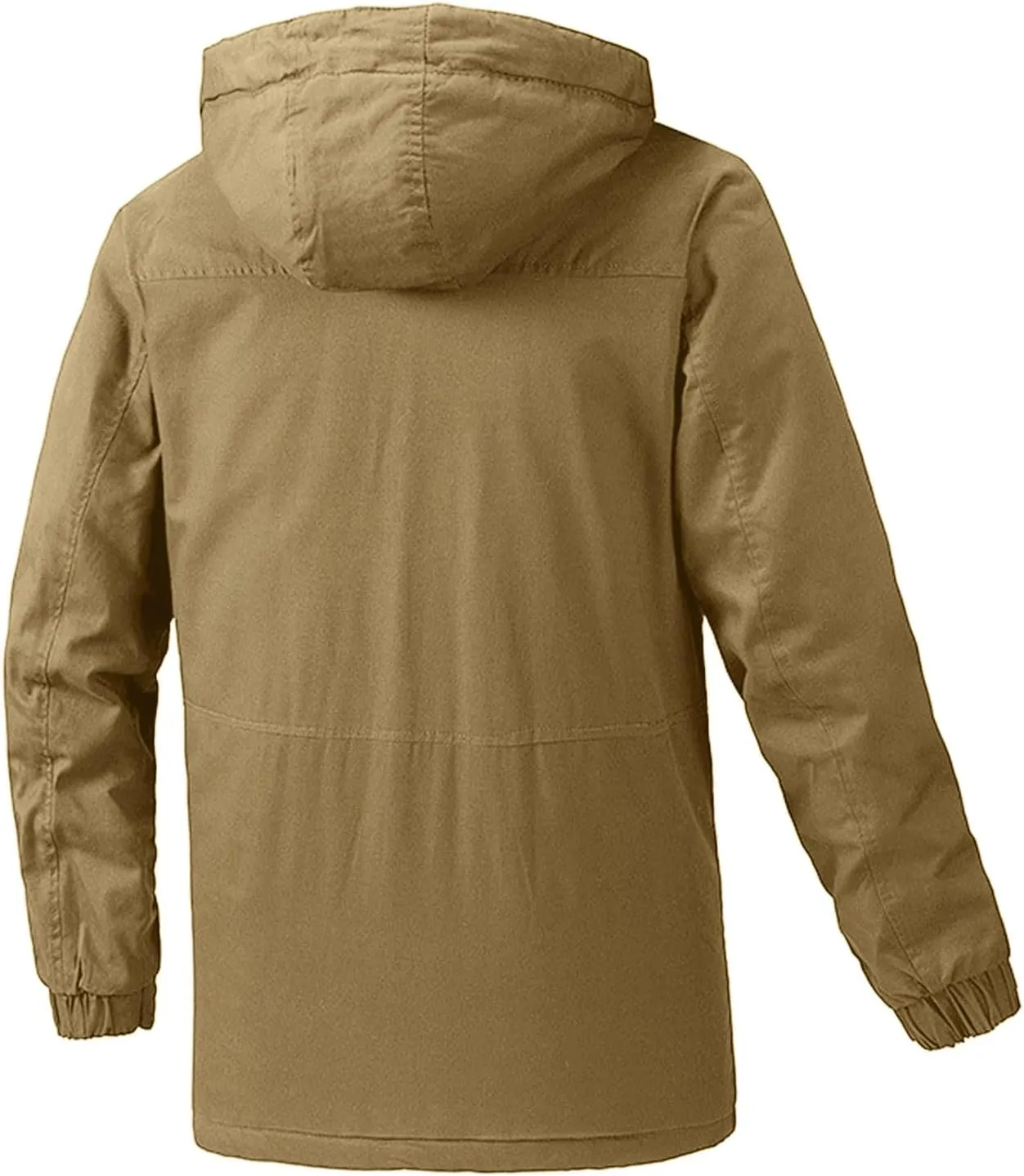 Men's Cargo Jacket 2024 Winter Warm Coats Fleece Lined Jackets with Removable Hood Ski Snow Mountain Windproof Overcoat