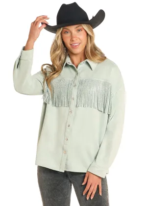 Women's Rock & Roll Studded Fringe Over Shirt