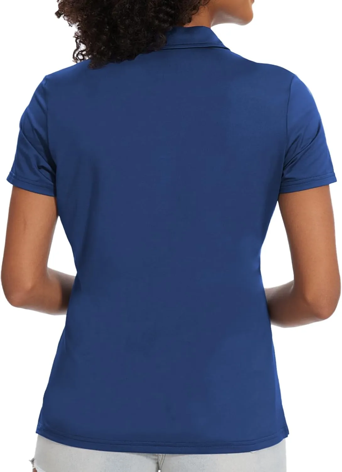 yuyangdpb Women's Golf Polo Shirts Short Sleeve Quick Dry UPF 50  Sun Protection V Neck Tennis Shirt